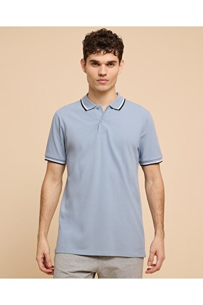R&B Contrast Tipping Polo T-Shirt With Short Sleeves