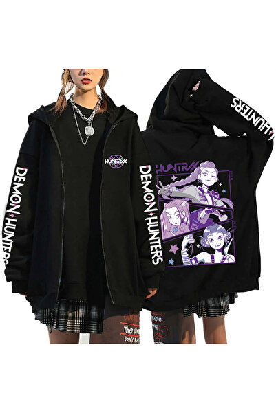 NO BRAND هودي مستوحى من فرقة فتيات ويتشر الكورية، بقصة فضفاضة، مناسب لفصلي ال...