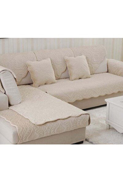 Generic Modern Style Anti-Slip Sofa Slipcover Beige 70x70cm