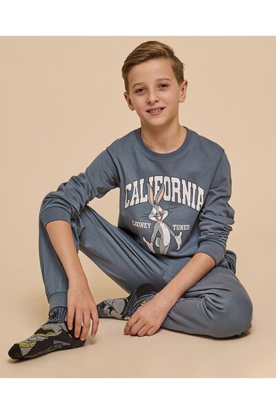 R&B طقم بيجاما مطبوع شخصيات لوني تونز