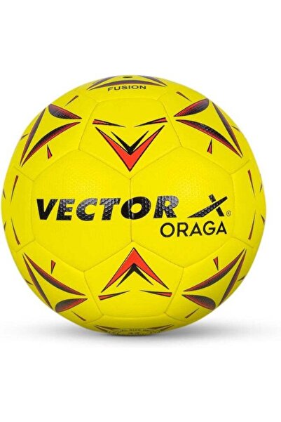 Vector X ORAGA Thermofused Futsal Ball – 32 Panel Indoor Soccer Ball, Yellow & Red, Size 5