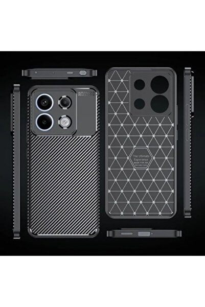 OEM Carcasă neagră din fibră de carbon compatibilă cu Xiaomi Redmi Note 13