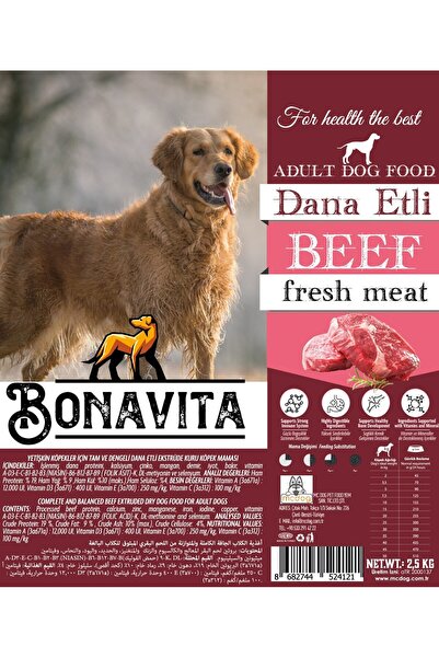 bonavitaa Bonavita dana etli yetişkin köpek kuru maması 5kg (2.5 X 2)