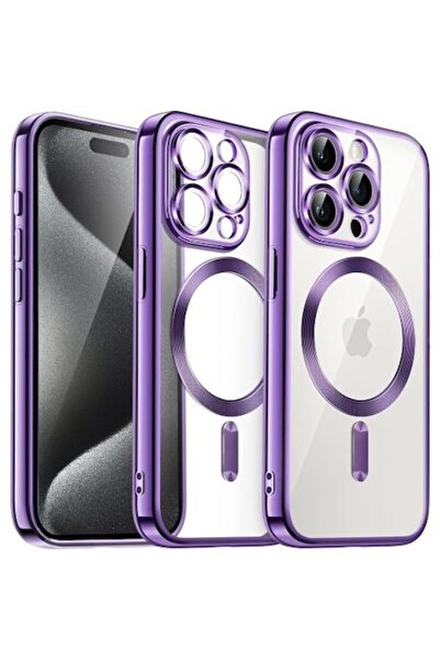 OEM Carcasă magnetică de lux violetă compatibilă cu iPhone 15 Pro Max