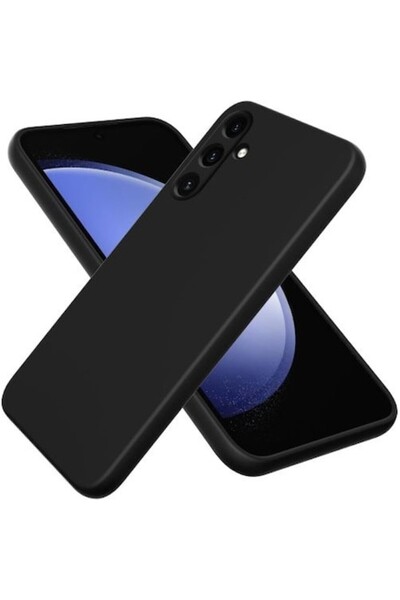 OEM Carcasă din catifea moale TPU compatibilă cu Samsung Galaxy A55, neagră