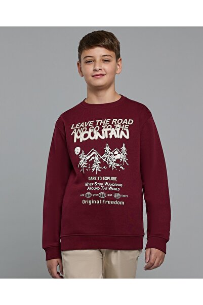 R&B Printed Sweatshirt With Crew Neck And Long Sleeves