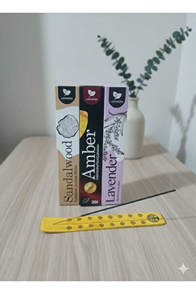 Layansaa 3 Farklı Aroma 'da 60 Adet Geri Akış Tütsü ve Çubuk Tütsülük Hediyel...