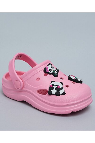 R&B Girl'S Pink Charm Detail Slingback Clogs