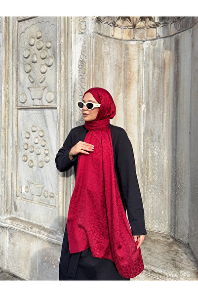 Mira İpek Halka Desen Pamuklu Ayrobin Jakar Şal
