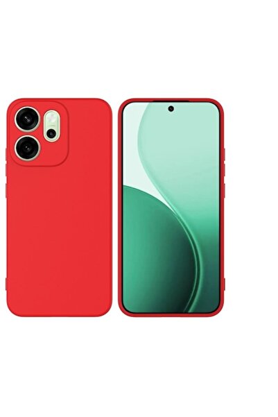 ELITE MOBILE Husă moale din catifea compatibilă cu Oppo Reno 14F, 14FS, roșie