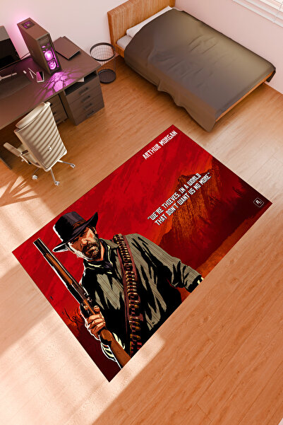 FG Store Red Dead Redemption 2 Temalı Dijital Baskılı Makinede Yıkanabilir Ka...