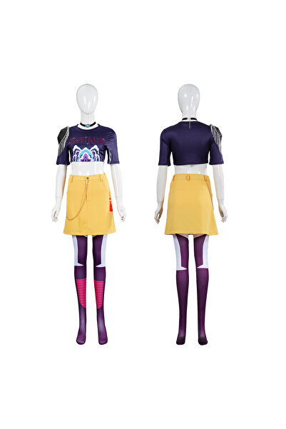 NO BRAND Hunter's Guild Cosplay Outfit, Mira (Top + Skirt + Stockings + Shoul...