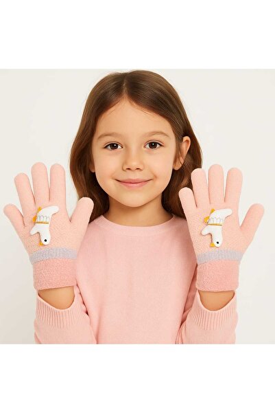 gigigiyim Şişme Ördek Detaylı Örme Kız Çocuk Eldiven