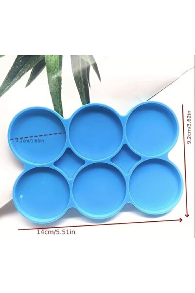 Guest Concept 6'lı Yuvarlak Silikon Kalıp, Epoksi Reçine Kalıp Alçı Kalıp