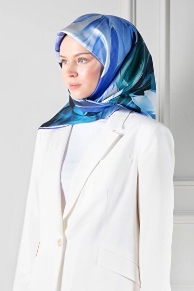 Vissona Μεταξωτό μαντήλι Tivil 61014 - 14 - 0034 - 0032 S μπλε κοβαλτίου Παστ...