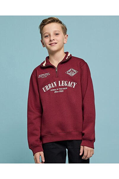 R&B Printed Hoodie With Long Sleeves