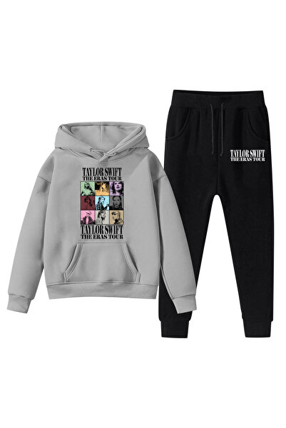 NO BRAND طقم سويت شيرت من الصوف من تايلور سويفت، جولة ذا إيراس، WY-240، رمادي...