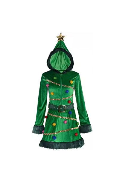 NO BRAND Women's Christmas cosplay sets, Christmas Tree Costume, Green party ...