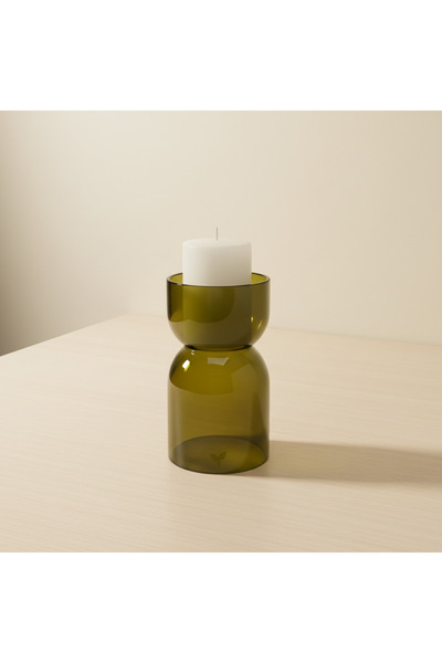 Reglasstic Olive Hourglass – El Yapımı Upcycle Cam Şamdan