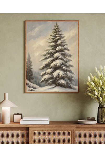 woodhomeworks Tablo decorativ pentru birou, tematică de iarnă