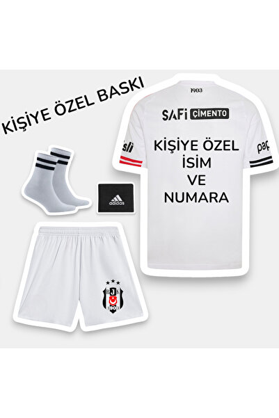 Quaxram KİŞİYE ÖZEL bêşiktâş 25/26 ÇOÇUK FUTBOL FORMASI BEYAZ 4LÜ SET