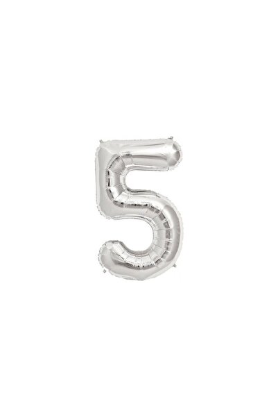 ENG PARTİ DÜNYASI Silver Number Foil Balloon 0–9 |   Shiny Silver Birthday an...