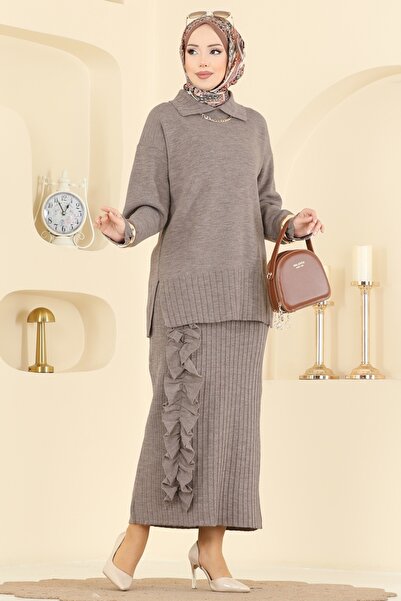 ModaMerve Fırfır Detaylı Triko Takım 2773AYD574-MS Vizyon