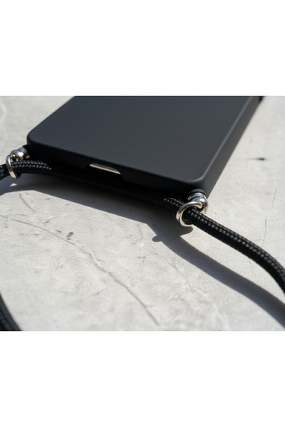 emybox İphone 16 Boyun Askılı İpli Lansman İçi Kadife Silikon Yumuşak Telefon Kılıfı Urban Serisi