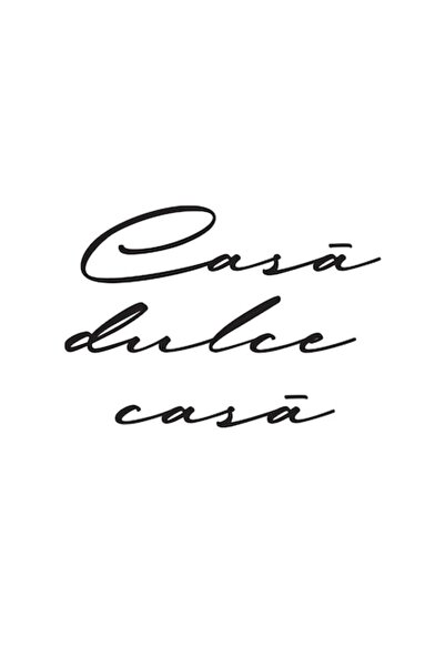 Oracal Autocolant decorativ autoadeziv „Acasă, dulce casă”, 55x47 cm, negru,