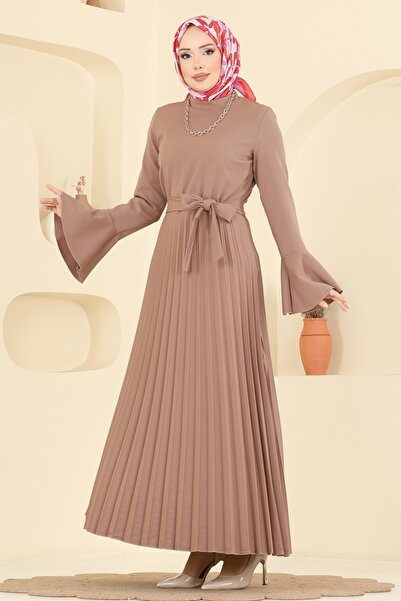 ModaMerve Eteği Pilise Detaylı Elbise 5627EDF311-MS Vizyon