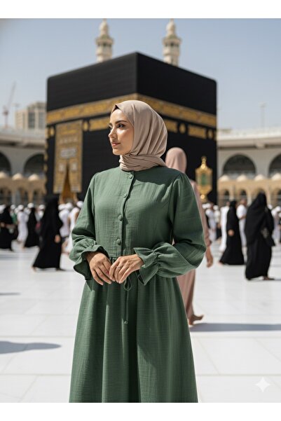 Cosibello Home Hac ve Umre Müslin Pamuklu Tesettür Elbise