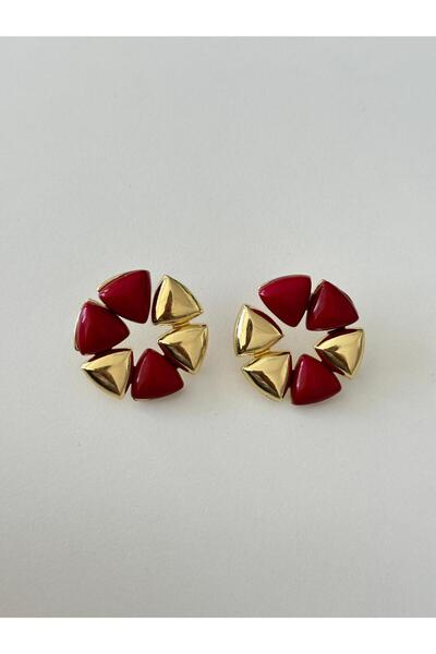 Charmist 14k Mineli Altın Kaplama Renkli küpe