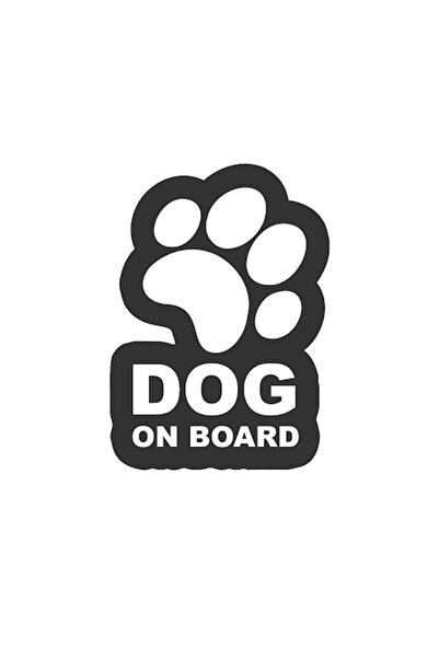 Oracal Decorative Car Sticker, Dog On Board, Black, 20×14 cm