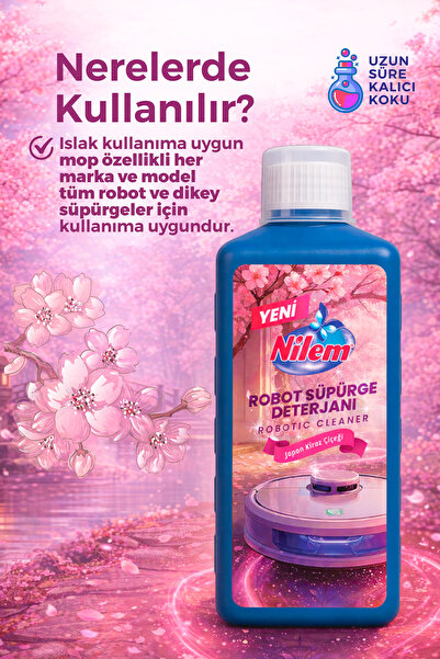 Nilem Robot Süpürge Deterjanı Japon Kiraz Çiçeği Kokulu 500 ml