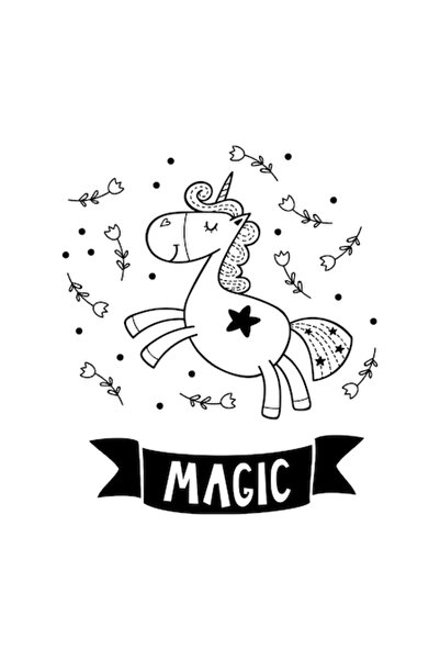 Oracal Unicorn Magic Decorative Vinyl Sticker, 55×47 cm, White,