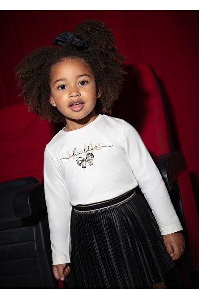 MAYORAL Long Sleeve Girls' Buckle T-Shirt 4008