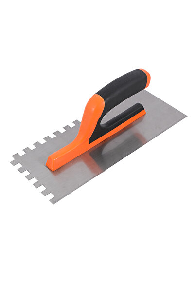 Lawazim Steel Plastering Trowel Notched - Rubber Handle Tile Adhesive Spreader