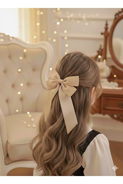 Shiklik Agrafă de păr pentru femei, moale și strălucitoare, cu fundă din satin