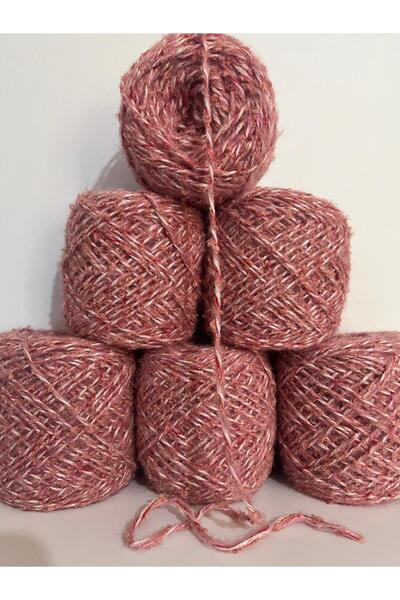 İPEK YÜN İPLİK DÜNYASI خيط أنجورا للحياكة (وردي) بوكليت (مرجاني) مزيج ملتوي ل...