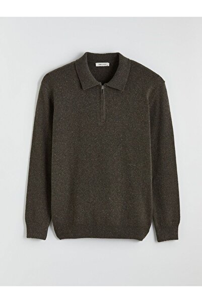 LC Waikiki سترة تريكو رجالية بياقة بولو ونصف سحاب من LCW Vision