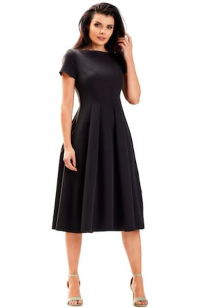 Awama Rochie A569, Poliester/Elastan, Negru