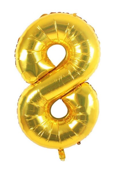 ENG PARTİ DÜNYASI Gold Number Foil Balloons 0–9 |   Shiny Gold Birthday and P...