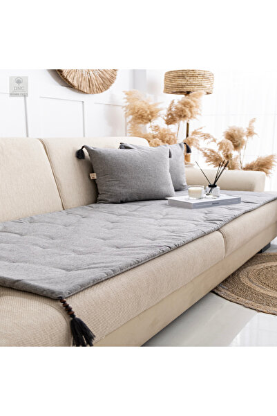 DNC HOMETEX Premium Keten Koltuk Pedi /Koltuk Şiltesi Evcil Hayvan Dostu [ÖLÇ...