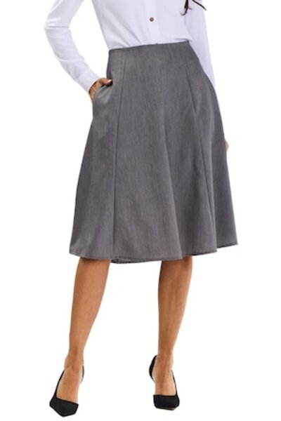 Awama Women's skirt A673, Awama, Polyester/Viscose, Gray