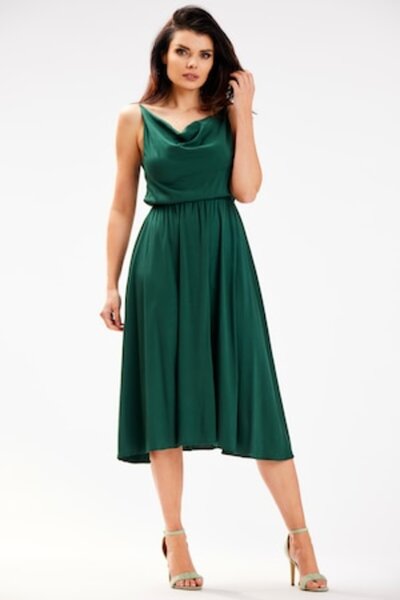 Awama Dress A579, Awama, Viscose/Polyester, Green