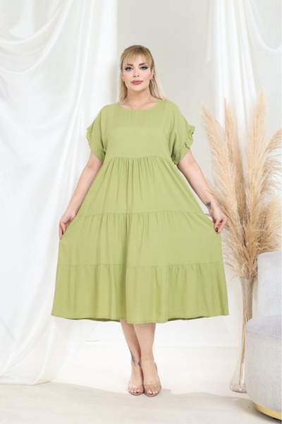 mervemoda Women Summer Plus Size Dress