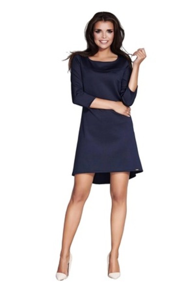 Awama Rochie A075 Poliester/Elastan Bleumarin S INTL