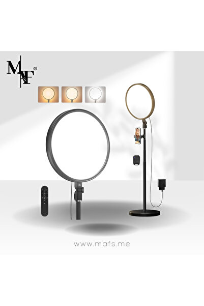 M.A&F's M.A&F 13" Ring Light with 79" Stand, Remote & Phone Holder, 6500K Dim...