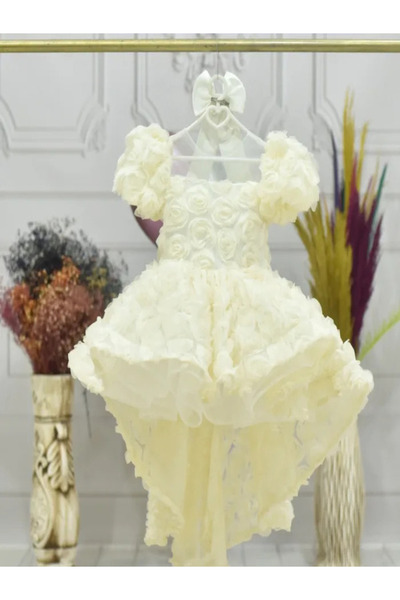 Tomac Детайлна принцеска рокля за момичета с розови детайли – пухкава, за спе...