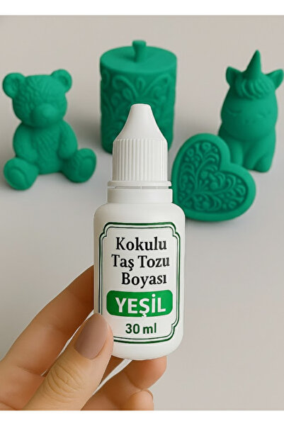 ElHobi Yeşil Renk - Kokulu Taş Tozu Boyası - 30 ml